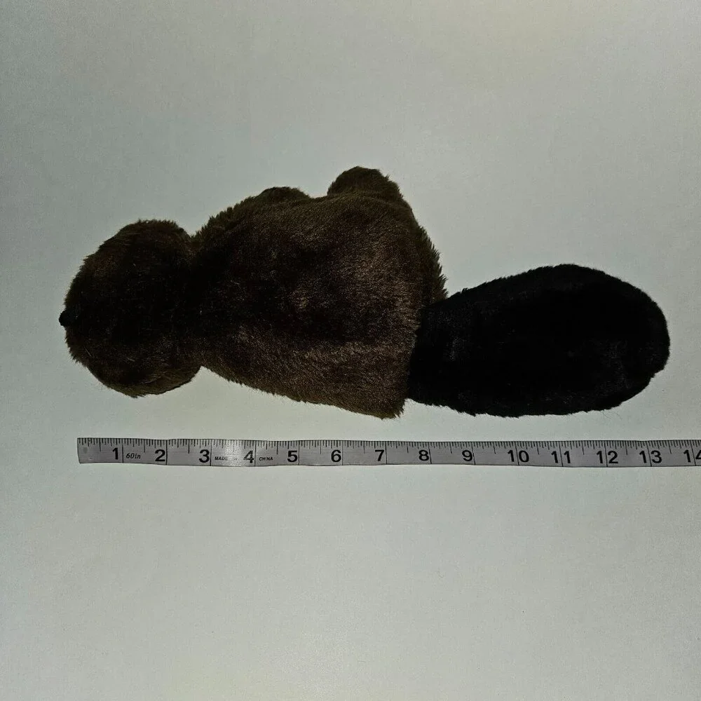 VTG Brown Beaver Hand Puppet Plush 8